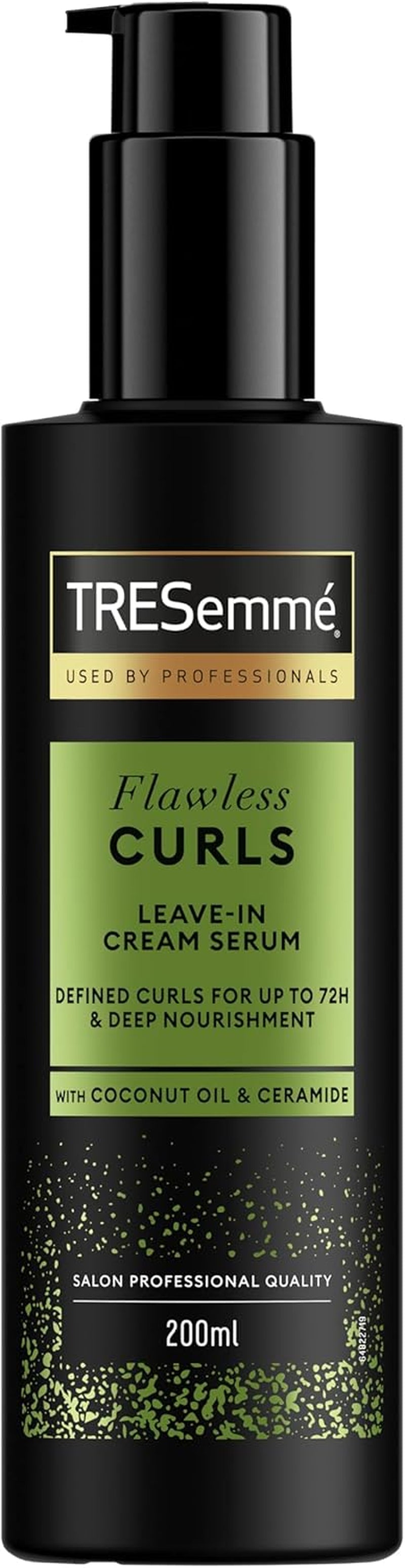 Tresemme Flawless Curls Leave-In Cream Hair Serum Hair Treatment with Coconut Oil & Ceramide for Deep Nourishment & up to 72-Hour Curl Definition 200 Ml